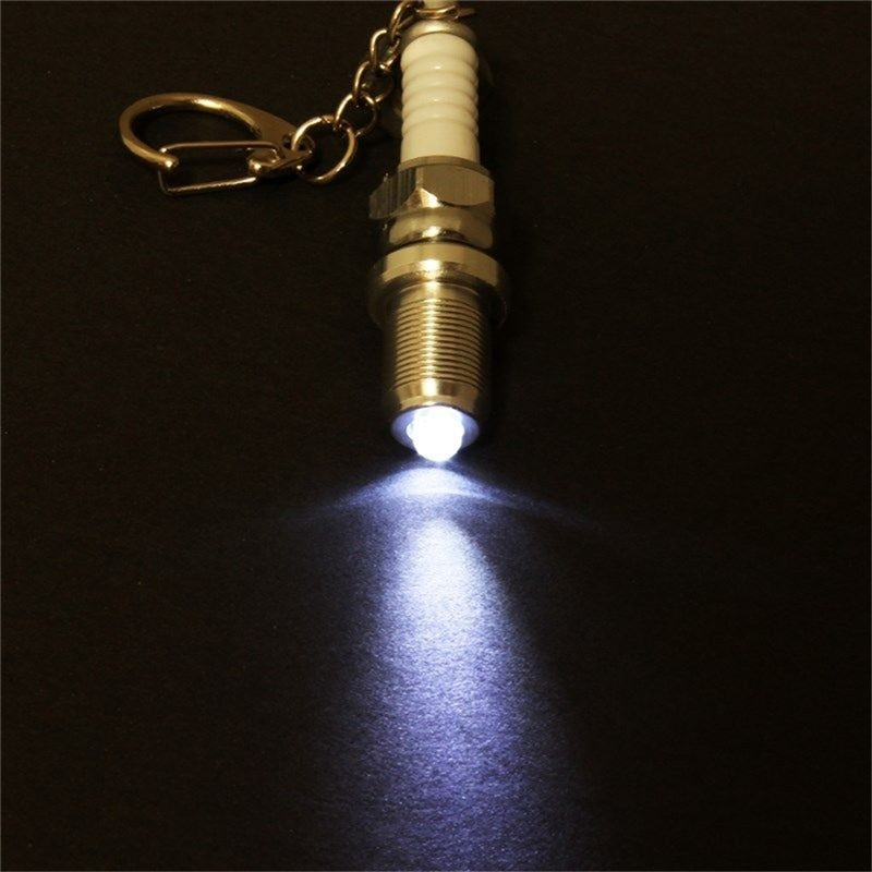 LED Spark Plug Keychain